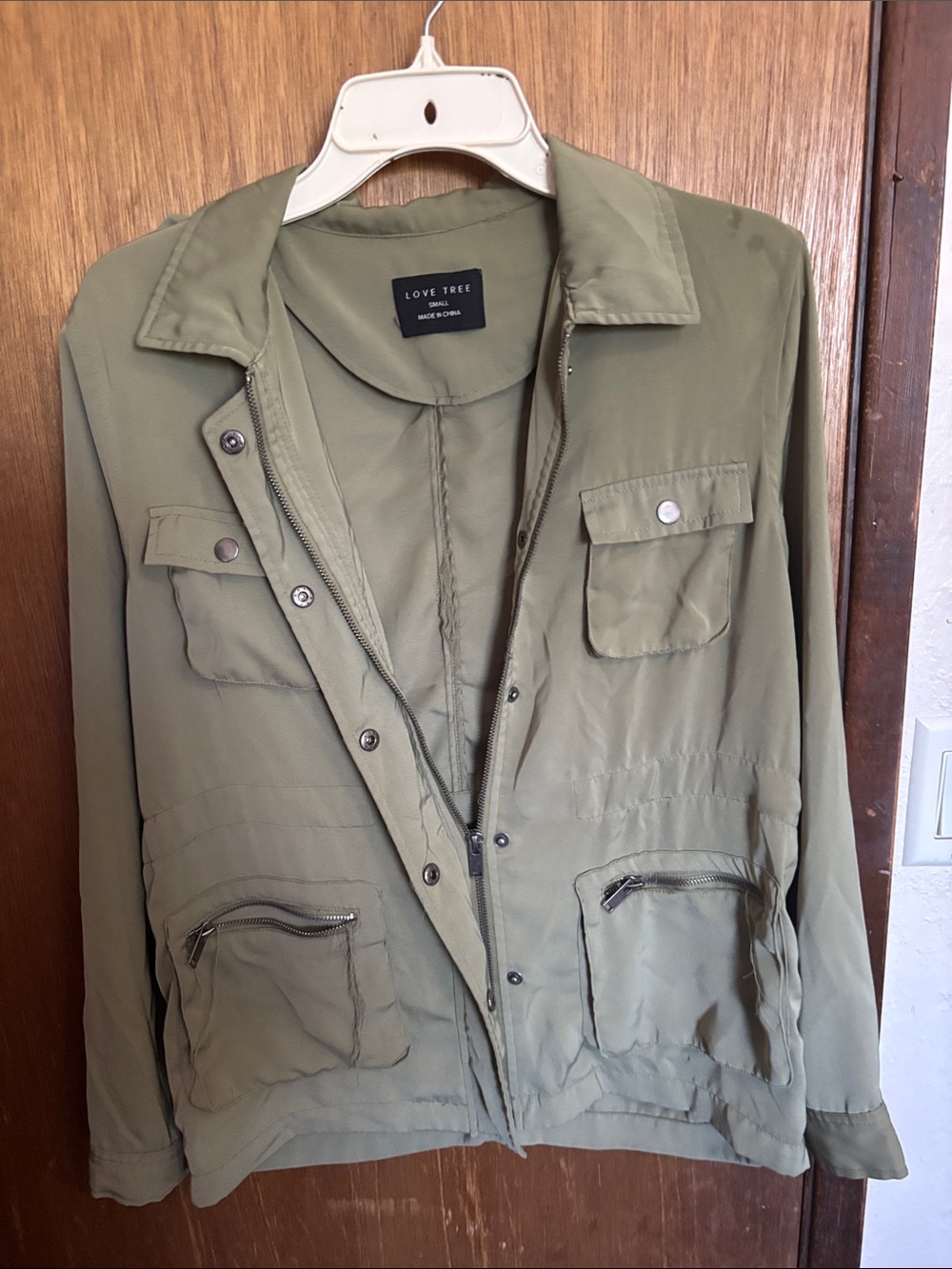 Love Tree Olive Green Field Jacket